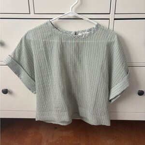 Madewell Striped Dolman Crop Top